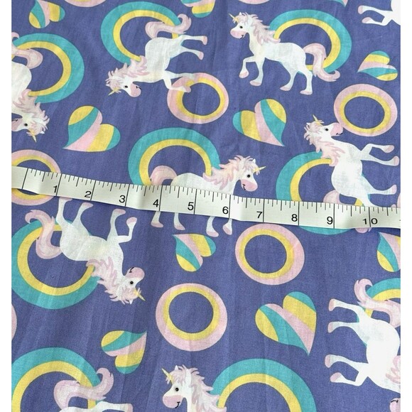 Purple Unicorn Fabric Fairytale Fantasy Rainbow Girls Kids Cotton Print BTY - Picture 3 of 5